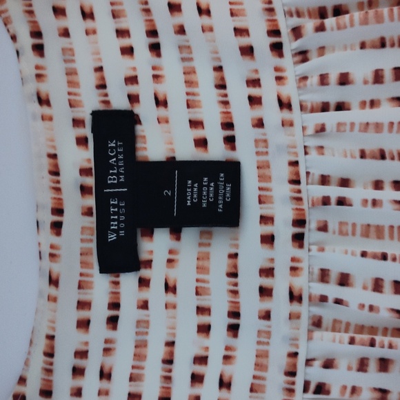 WHBM sleeveless top w/faux wrap draped front Size 2 - Picture 4 of 7